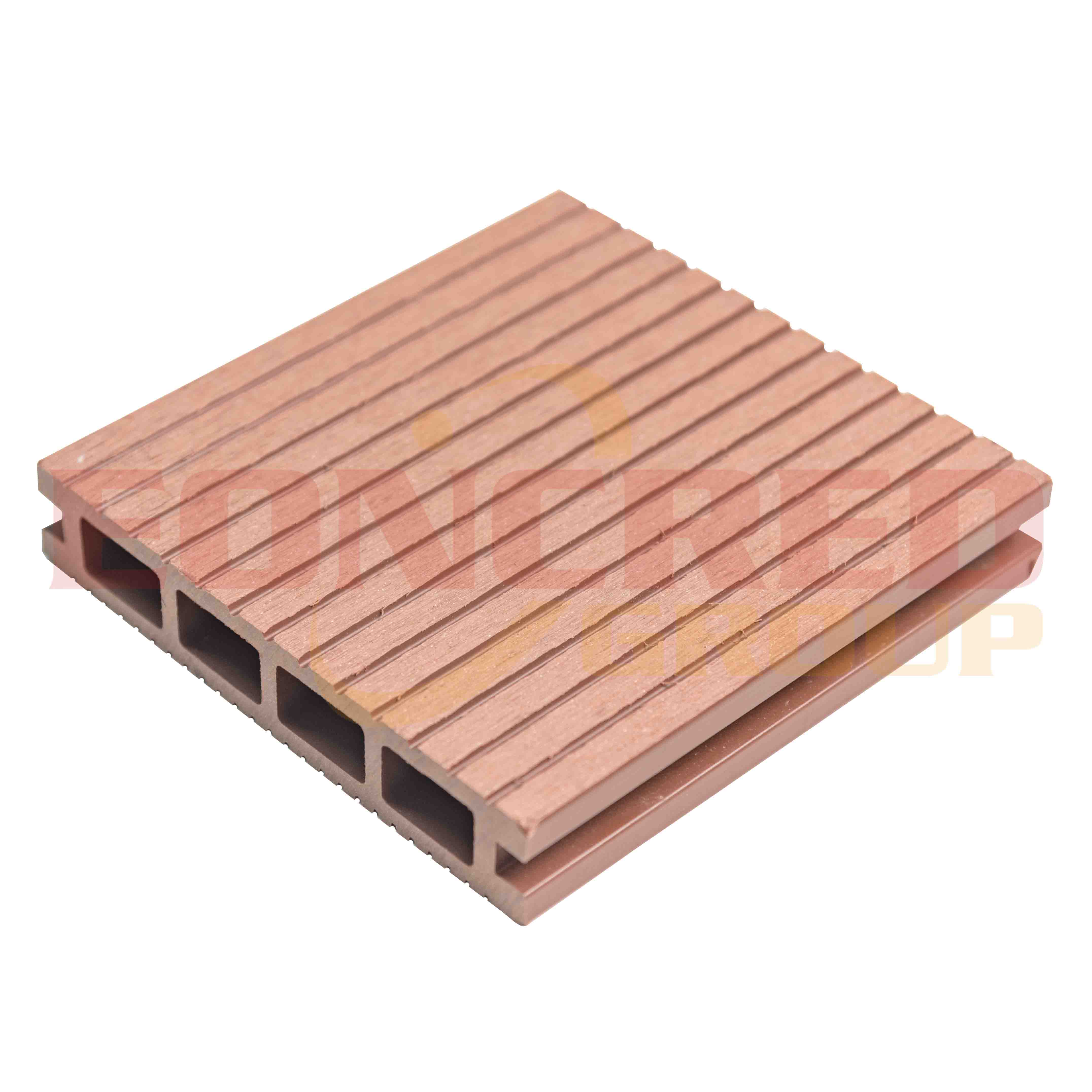 Close-up of wood grain texture on WPC decking